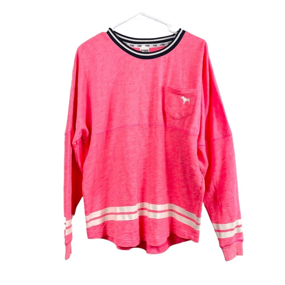 Pink Victoria’s Secret Varsity Pullover Sweatshirt size XS